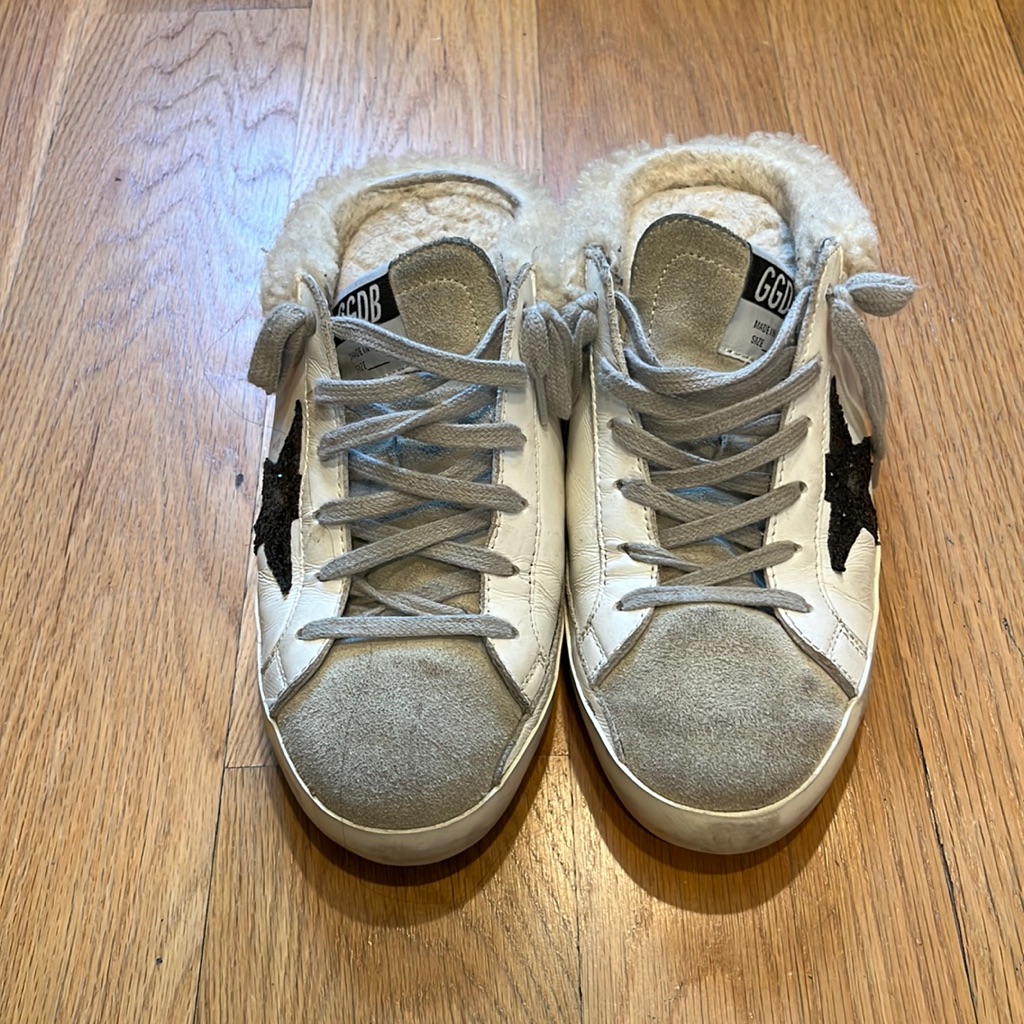 Golden Gooose Sherpa Mules
